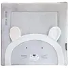 Image de Doudou et Compagnie - Tapis d'Eveil Bébé Lion Gris 100 x 100 cm - Pour Bébé 0-6 Mois - Tapis Rembourré Adapté au Parc - Idée Cadeau de Naissance