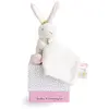 Image de DOUDOU ET COMPAGNIE - Peluche Lapin avec Doudou Mouchoir Ultra Doux - Collection Perlidoudou - Facile à Attraper et Manipuler par Bébé - Garenti doudou perdu - Idée Cadeau Naissance - DC5678