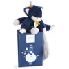 Image de DOUDOU ET COMPAGNIE - Peluche Loup Avec Doudou Mouchoir - 21 cm - Couleur Bleu - Peluche Pantin Collection Tiwipi - Idée Cadeau pour Enfants dès la Naissance - Garantie Doudou Perdu - DC3632