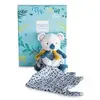 Image de DOUDOU ET COMPAGNIE - Peluche Koala avec Doudou Mouchoir Imprimé - Collection Yoca le Koala - Bleu - 15 cm - Boite Cadeau - Idée Cadeau Naissance Fille ou Garçon - Garantie Doudou Perdu - DC3667