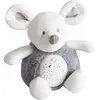 Image de DOUDOU ET COMPAGNIE - Veilleuse Peluche Souris Musicale et Lumineuse pour Enfant - Avec 3 Lumières - Taille 20 cm - Gris Doux - Collection Unicef - Bruit Nature -Idée Cadeau Naissance - DC3691
