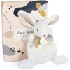 Image de DOUDOU ET COMPAGNIE - Petit Doudou Lapin Plat - Blanc & Beige - 17 cm - Collection Happy Wild - Peluche Toute Douce - Idée Cadeau Naissance pour Bébé - Garantie Doudou Perdu - DC3881