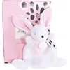 Image de DOUDOU ET COMPAGNIE - Petite Peluche Lapin - Rose - 17 cm - Collection Happy Doudou - Peluche Douce pour Bébé - Idée Cadeau Naissance - Avec Boîte Cadeau - Lavable - Garantie Doudou Perdu - DC3884