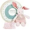 Image de DOUDOU ET COMPAGNIE - Peluche Lapin 100% Coton - 22 cm - Collection Botanic Bio - Rose - Délicat Sensoriel Boîte Cadeau - Idée Cadeau Naissance Filles Garçons - Doudou Éveil de l'Enfant - DC3961
