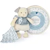 Image de DOUDOU ET COMPAGNIE - Peluche Chien - 22 cm - Collection Chien Botanic Bio - Beige - Mouchoir Coton Bio Lange - Idée Cadeau Naissance Filles Garçons - Doudou Stimulation des Sens Enfant - DC3964