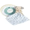 Image de Doudou et Compagnie - Doudou Chien - Doudou Plat Bio - Bleu - 25 cm - DOUDOU BOTANIC BIO - DC3965