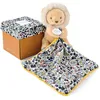 Image de Doudou et Compagnie - BOH'AIME - Pantin Lion avec Doudou - Boîte en Forme de Fleur - Beige - Idée Cadeau de Naissance Fille et Garçon - Garantie Doudou Perdu - DC4018