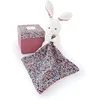Image de Doudou et Compagnie - BOH'AIME - Pantin Lapin avec Doudou - Boîte en Forme de Fleur - Rose - Idée Cadeau de Naissance Fille et Garçon - Garantie Doudou Perdu - DC4020