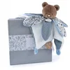 Image de Doudou et Compagnie - Doudou Ours Bleu avec Pétales - Collection BOH'AIME - Boite Cadeau - 27 Cm - Idée Cadeau de Naissance Fille et Garçon - Garantie Doudou Perdu - DC4023