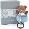 Image de DOUDOU ET COMPAGNIE - Boîte à Musique Ours - 20 cm - Collection Boh'aime - Marron Bleu - Mélodie Douce - Idée Cadeau Naissance Filles Garçons - Doudou Peluche pour l'Éveil Auditif de l'Enfant - DC4024