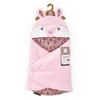Image de Doudou et Compagnie - Nid d'Ange Douillet Faon - 0-6 Mois - 69 cm - DC4031 | Couverture Matière Peluche Rose et Fleuri - Collection Boh'aime - Pour Siège Auto, Cosi et Poussette - Cadeau de Naissance