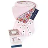 Image de DOUDOU ET COMPAGNIE - Plaid Douceur Rose et Fleuri - Collection BOH'AIME FAON - 70 x 100 cm - Recto Imprimé 100% Coton - Verso Rose 100% Peluche - Sieste Confort - Cadeau naissance Bébé - DC4036