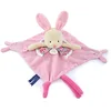 Image de DOUDOU ET COMPAGNIE - Les Petits Futés - Doudou Plat Marionnette À Doigt Lapin Rose - 30 cm - Multitextures Et Éveil Sensoriel - Pour Expression Émotionnelle - Garantie Doudou Perdu - DC4054