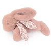 Image de Doudou et Compagnie - Lapin Doudou Rose - Foulard Lin - 29 cm - DC4140