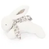 Image de Doudou et Compagnie - LAPIN DOUDOU - Peluche Doudou Lapin Habillée d'un Foulard en Lin - Blanc - 29 cm - Pour Enfants dès la Naissance - Garantie Doudou Perdu - Avec Boite Cadeau pour Offrir - DC4142
