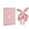 Image de DOUDOU ET COMPAGNIE - Doudou Plat avec Foulard - 29 cm - Collection Lapin Rose Poudré - Rose - Nouettes Douces - Idée Cadeau Naissance Filles Garçons - Peluche Éveil Sensoriel de l'Enfant - DC4146