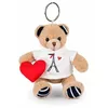 Image de DOUDOU ET COMPAGNIE - Porte-Clés Peluche Ours Paris avec T-Shirt Tour Eiffel & Petit Coeur - 14cm - Mini Peluche à Attacher sur Sac ou Clés - Idée Cadeau Souvenir Paris Enfants & Adultes - SP4283
