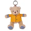 Image de Doudou et Compagnie - Porte Clé Ours Peluche Marin - 15 cm - Ours Beige avec Ciré Jaune - Souvenir Paris - Cadeau Peluche Enfant et Adulte - Cadeau Bord de Mer SP4522