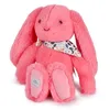 Image de Doudou et Compagnie Lapin Fleurette - Corail 25 cm