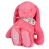 Image de Doudou et Compagnie - Doudou Lapin Fleurette Corail 50 cm - Grand Doudou Bébé au Bandana Fleuri - Compagnon Câlins et Réconfort - Idée Cadeau Naissance Bébé Fille Garçon Format XL - DC4599