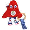 Image de Mascotte Officielle JO 2024 Hochet avec anneau en bois Rouge