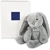 Image de HISTOIRE D'OURS - Peluche Doudou Lapin - Gris - 30 cm - Collection Preppy Chic - Idée Cadeau Enfants ou Naissance pour Bébé - Doudou Très Doux & Elégant - Avec Boite Cadeau - HO3138