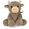 Image de Peluche petite vache foulard Marron