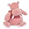 Image de Baby NAT' - Range-Pyjama Doudou Bébé Décoratif Hippopotame Zoé - Coloris Rose - Collection Zoé - Idée Cadeau de Naissance - Rangement de Chambre Bébé Doux et Décoratif - Entretien Facile - BN6085