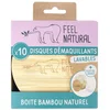 Image de Feel Natural - Boîte Bambou + 10 disques démaquillantset filet de lavage Démaquillant yeux 1 pieces female