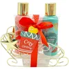 Image de French Tendance   Coffret Bain Traîneau Cozy Christmas | Gel Douche Pomme Épicée, Lotion Corps Vanille Épicée, Bombe de Bain & Fleur de Douche | Idée Cadeau Femme Noël