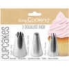 Image de ScrapCooking - 3 Douilles Pâtisserie pour Cupcakes - Douilles en Inox Qualité Professionnelle - Embouts Poches à Douille - Décoration Gâteau Dessert - 1833