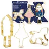 Image de ScrapCooking - 3 Emporte-Pièces Casse-Noisette - Découpoirs à Biscuits en Inox Doré - Casse-Noisette, Danseuse & Cheval - Moules Petits Gâteaux - Accessoires Pâtisserie Noël Anniversaire Déco - 2087