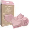 Image de ScrapCooking - Coffret 6 Moules en Silicone Coeurs Diamant - Kit Pâtisserie Formes 3D pour Gâteaux Coeur - Moules Individuels Souples - Aptes Four & Lave-Vaisselle - Cadeau Cuisine - Rose - 2912