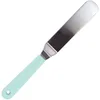 Image de ScrapCooking - Spatule Coudée Inox 29 cm - Spatule Pâtisserie Gâteau Cuisine - Ustensile Accessoire Cake Design Chocolat Glaçages Lissages - Vert d’Eau - 5177