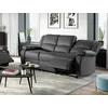 Image de LOUNGITUDE - DETENTE - Canapé de Relaxation - Manuel - 3 Places - Inclinaison réglable - en Simili - Gris -L193cm