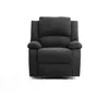 Image de LOUNGITUDE - Canapé/Fauteuil de Relaxation Manuel - Microfibre - Noir - Fauteuil