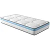Image de LOUNGITUDE Matelas Gel Fresh en Mousse à mémoire de Forme MemoryTex + Mousse Frozen Gel 90 X 190-24cm d'épaisseur