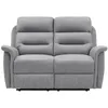 Image de LOUNGITUDE - Canapé 2 Places de Relaxation en Tissu - Gris Clair