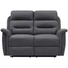 Image de LOUNGITUDE - Canapé de Relaxation Manuel 2 Places en Tissu - Gris foncé