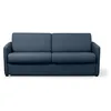 Image de LOUNGITUDE - Canapé Convertible système Couchage Express 3 Places en Tissu 140cm Bleu foncé