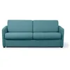 Image de LOUNGITUDE - Canapé Convertible système Couchage Express 3 Places en Tissu 140cm Bleu Canard
