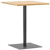 Image de LOUNGITUDE Table à Manger carrée TRAKT avec Plateau Finition chêne et Pieds en métal Noir - 60x60 cm