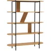 Image de Loungitude - Brodie - Etagère 120x35cm Finition chêne Pieds métal Noirs