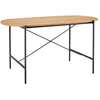 Image de LOUNGITUDE Table à Manger Brodie avec Finition chêne et Pieds métal Noirs - 160x90 cm
