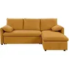 Image de LOUNGITUDE - Canapé d'angle réversible Convertible en Tissu Jaune