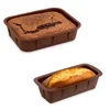 Image de Lot de 2 Flexi'Moules en silicone - 1 rectangle 28 cm et 1 cake 24 cm Mathon