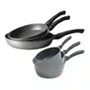 Image de Lot 3 casseroles et 3 poêles revêtement Dur comme la pierre Mathon