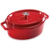 Image de Cocotte en fonte ovale 33 cm 6 L rouge Mathon