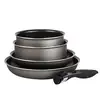 Image de Set 2 poêles et 2 casseroles anti-adhésives Délice et manche amovible Mathon