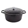 Image de Cocotte légère ronde en fonte d'aluminium 28 cm 6,7 L coloris noir Mathon